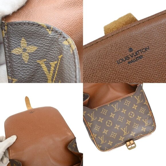 LOUIS VUITTON Cartouchiere MM Shoulder Bag Monogram Leather Brown M51253 64EF845 - Picture 10 of 14